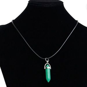 NWOT SHIMALEI Reiki Chakra Heal Natural Quartz Hexagonal Charm Pendant Necklace